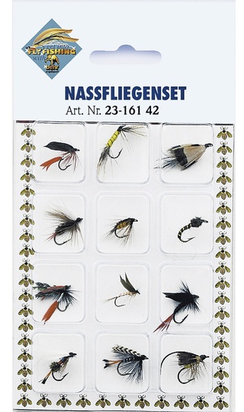 Behr Wet flies on card, 12 pièces !