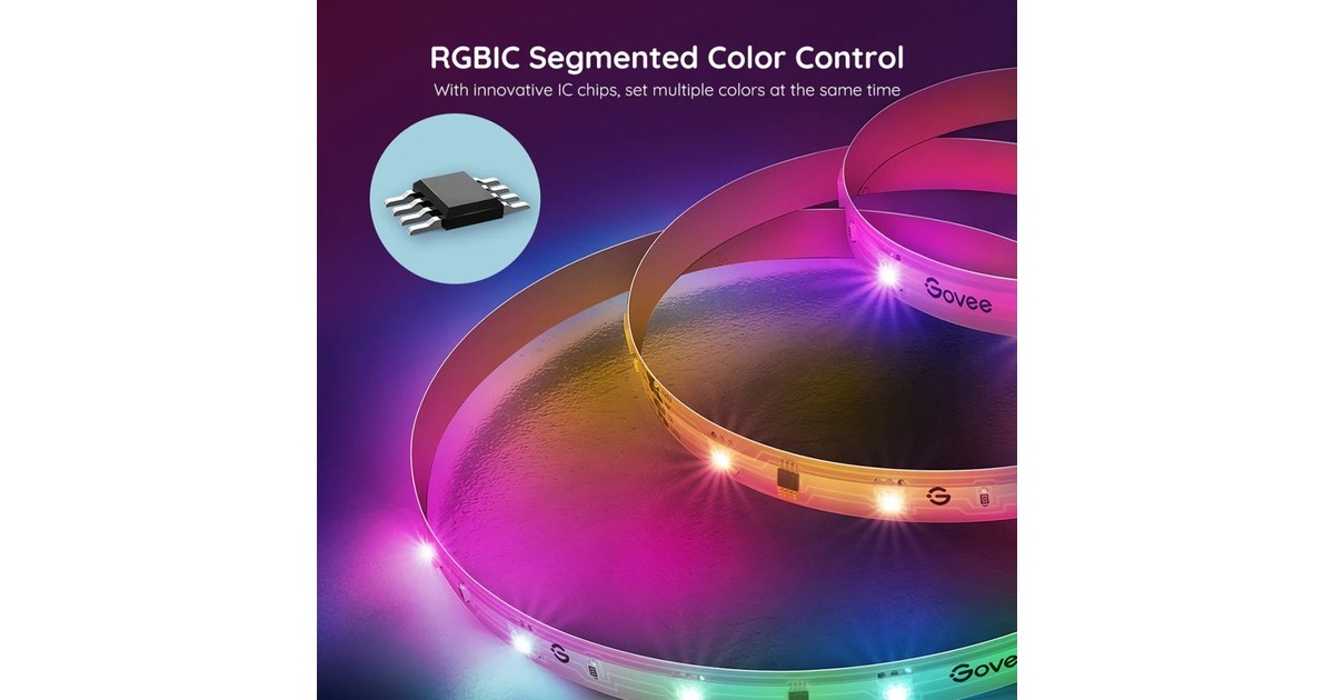 GoveeH618C RGBIC Basic ledstrip  (10 meter, RGBIC, Wifi, Bluetooth)