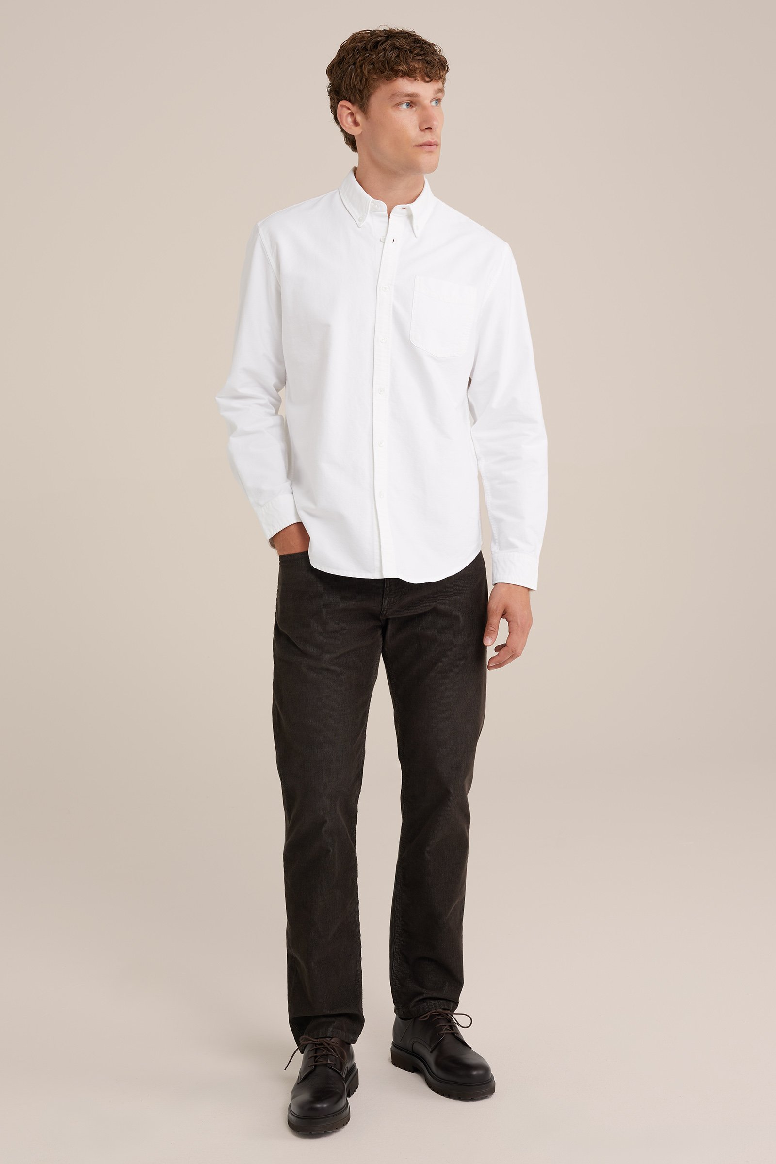 oxford overhemd Blue Ridge Wit