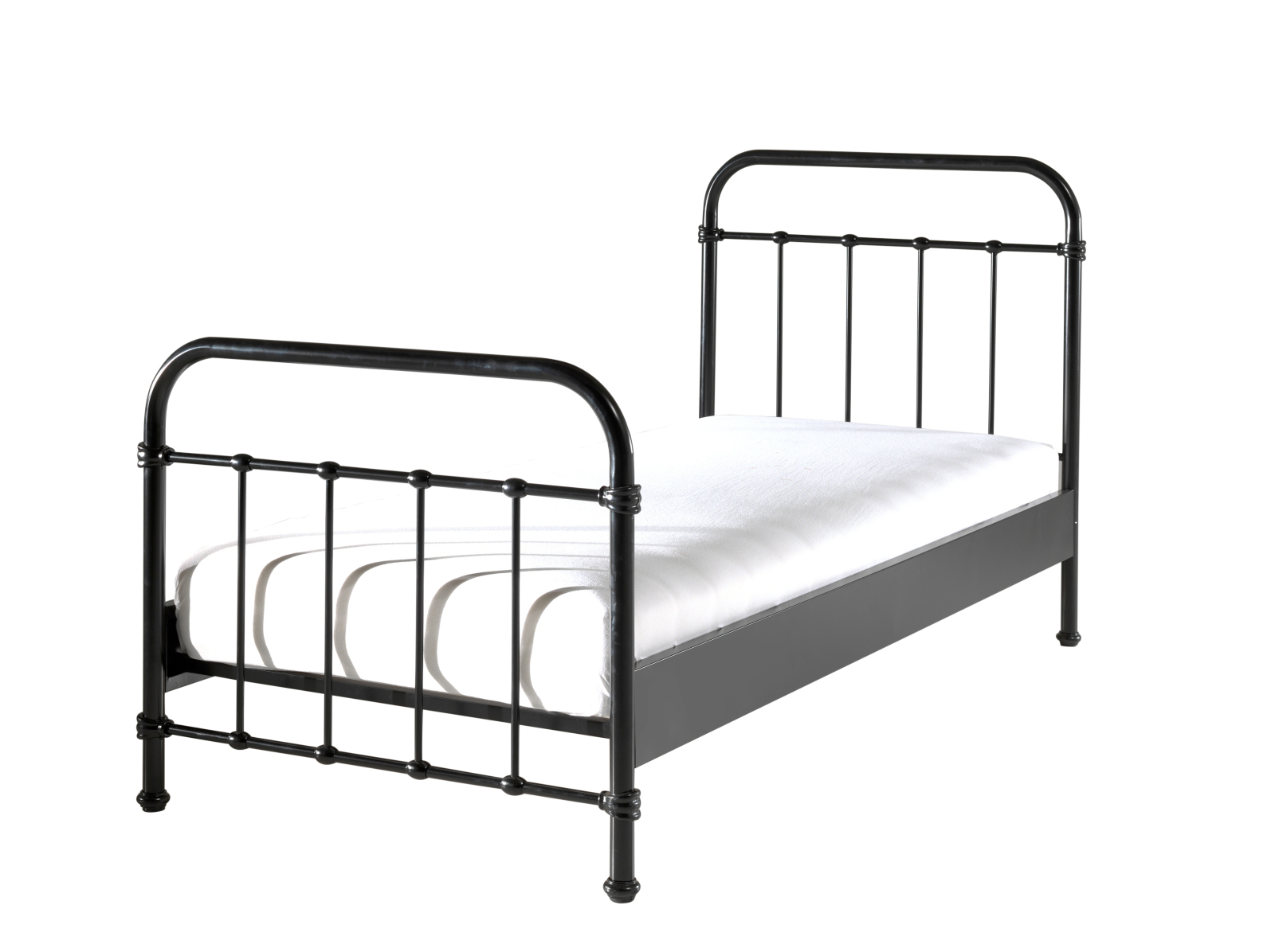 Metallbett NEW YORK - schwarz - Metall - 90x200 cm