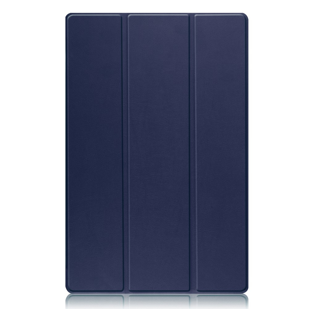 Samsung Galaxy Tab S10 Ultra Flipcase Hülle Ledertasche mit Aufstellfunktion Litchi Look   S-Pen Halterung - Dunkelblau