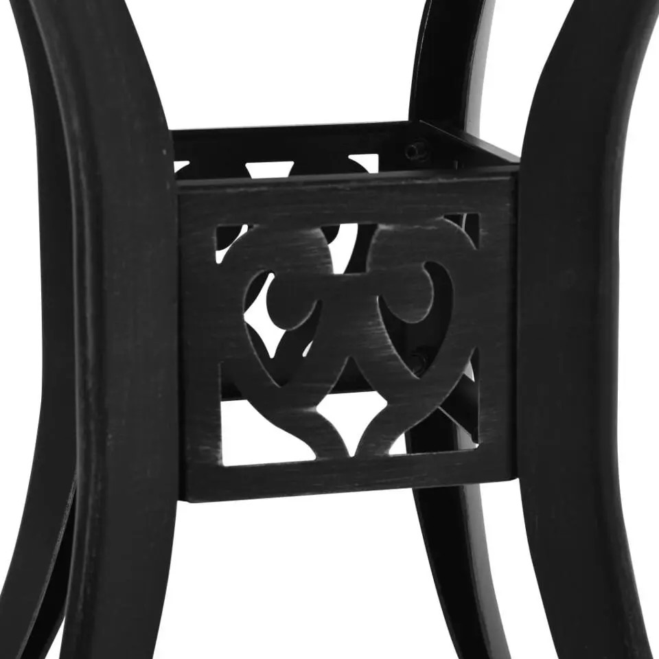 vidaXL - Bistroset - Zwart - Aluminium