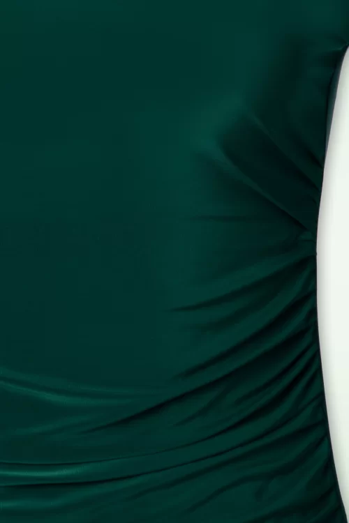 Vintage Chic for Topvintage Lena Slinky top in bosgroen