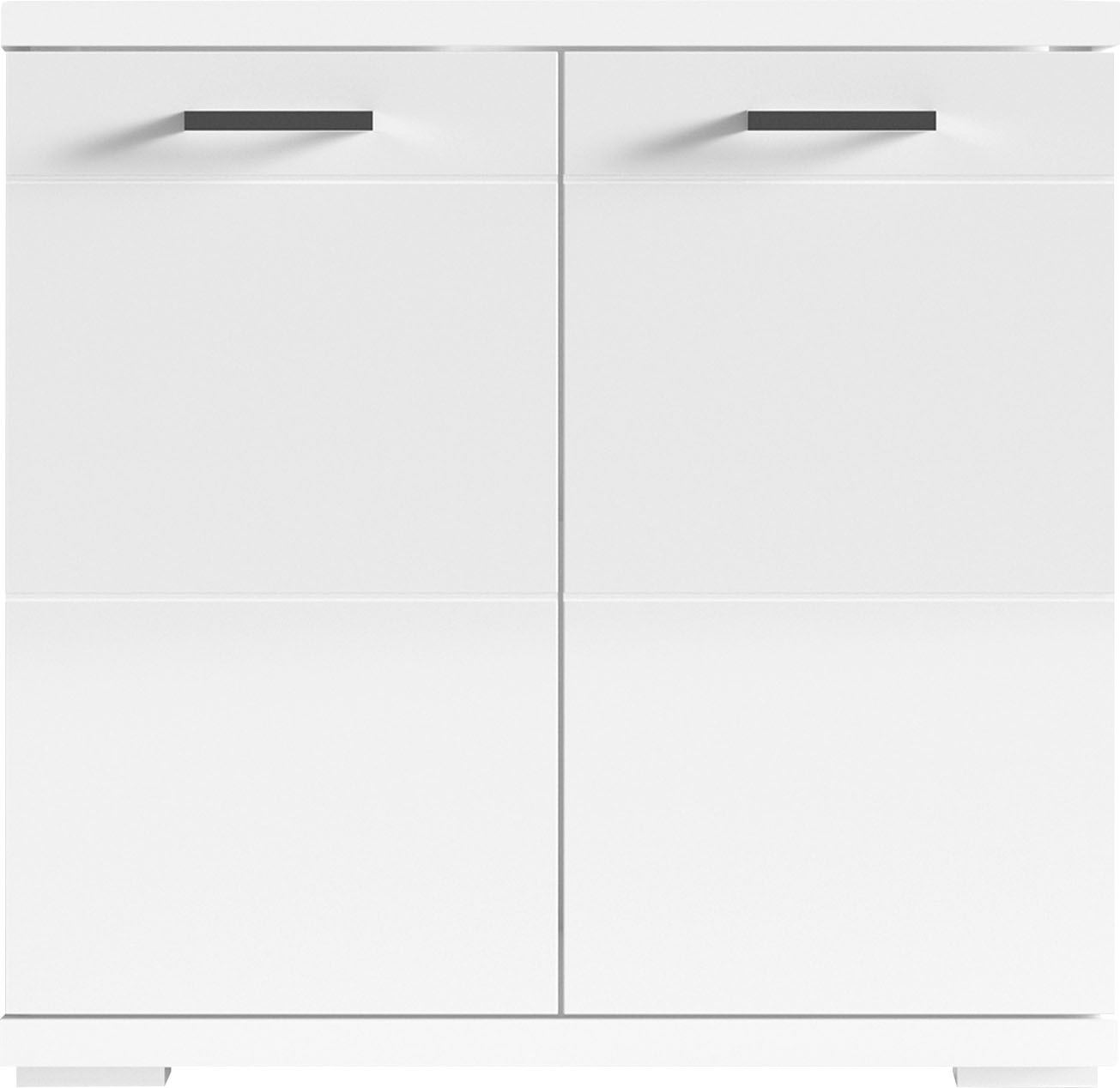 byLIVING Waschbeckenunterschrank »Nebraska« Breite 60 cm, mit Hochglanzlackierung und verchromten Metallgriffen