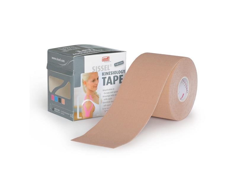 SISSEL Kinesiology Tape beige 5 cm x 5 m Atmungsaktives Tape für Muskeln und Gelenke