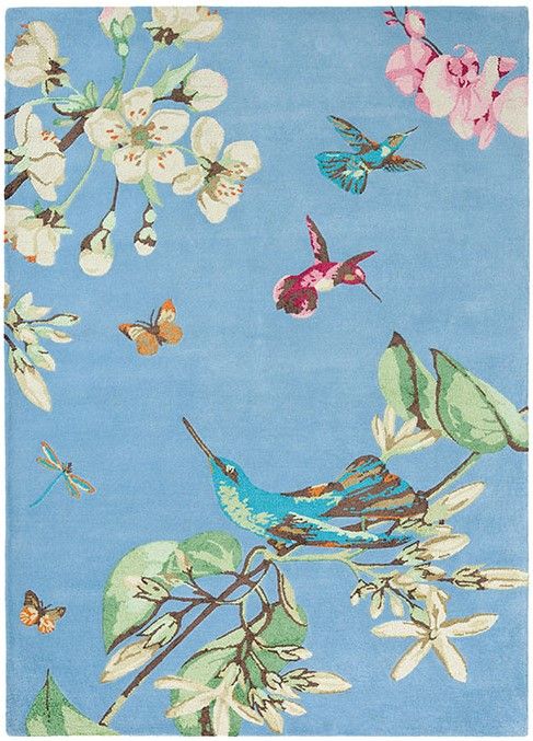 Vloerkleed Blue 37808 Hummingbird  | Wedgwood Home