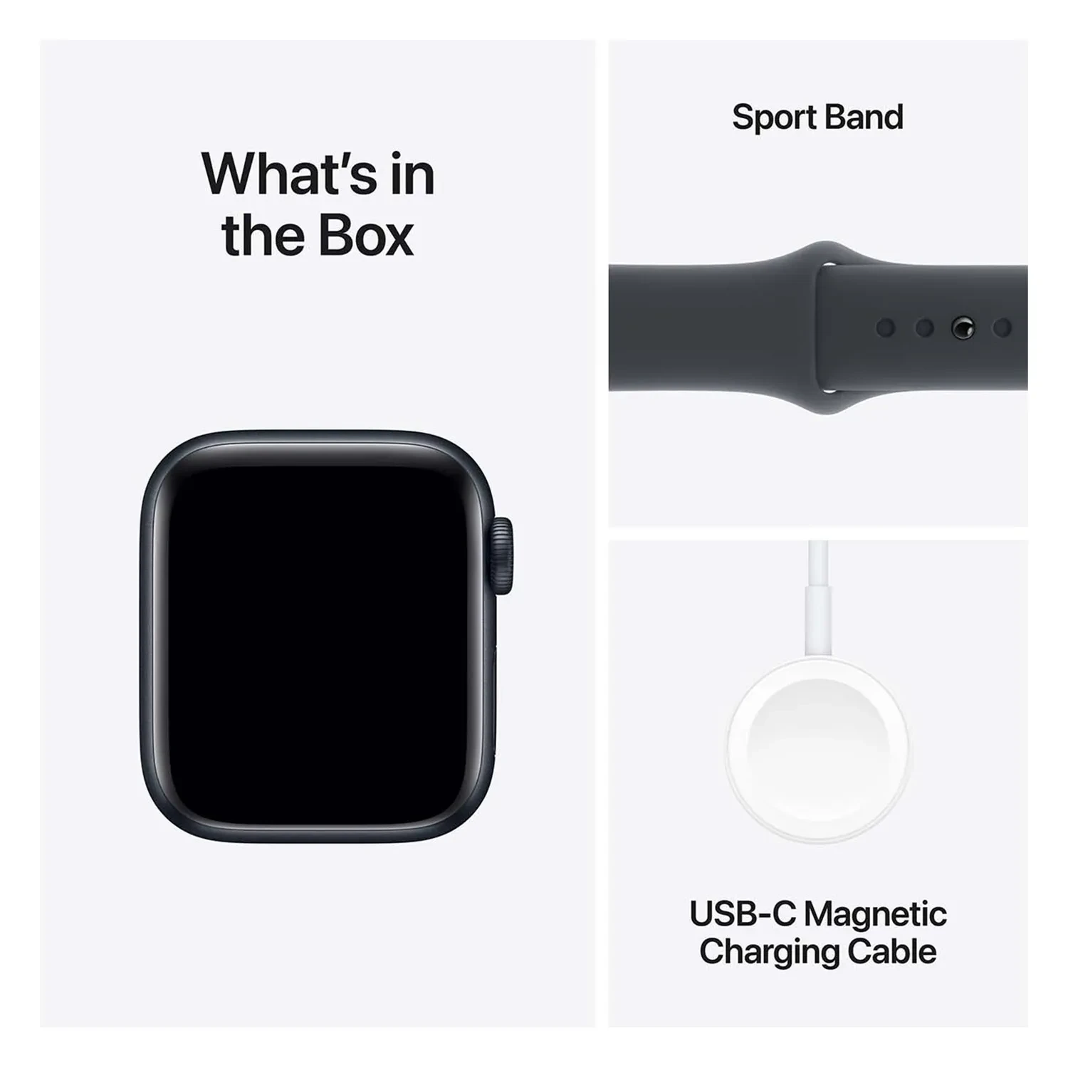 Apple Watch SE GPS 40mm Midnight Aluminium Sport Band S/M MXE73