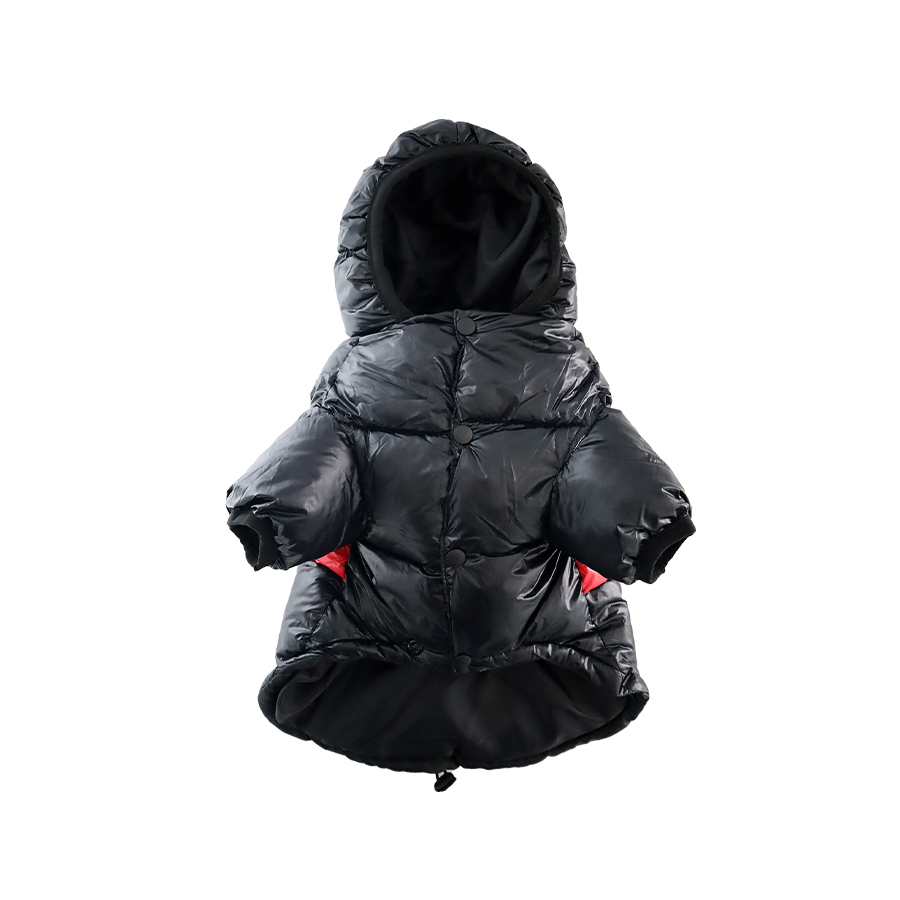 Anoraque para cães grandes Dashi Stripes vermelho e preto