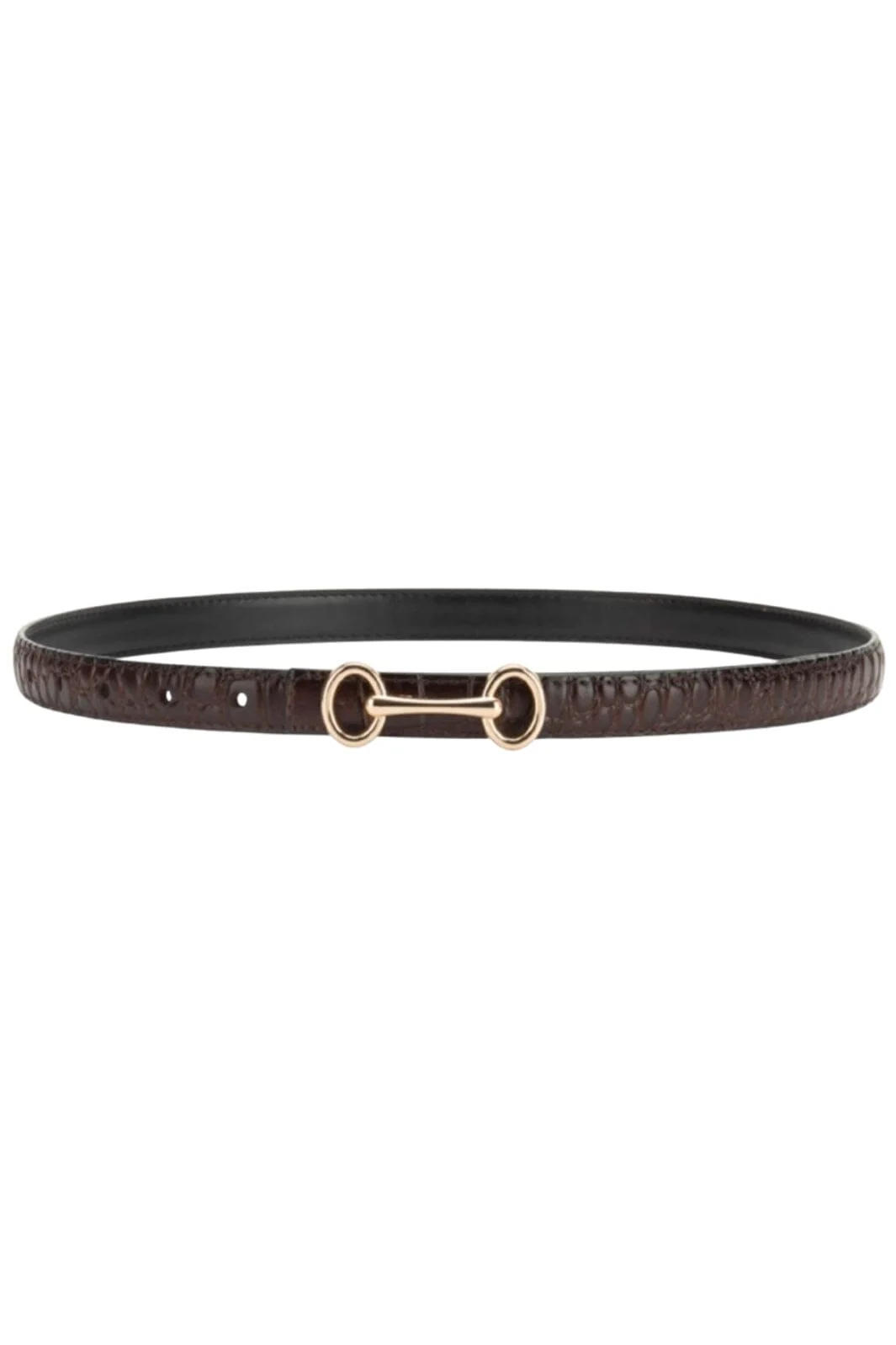 Plissé Copenhagen Grace Croco Belt 70-820-631 dark brown