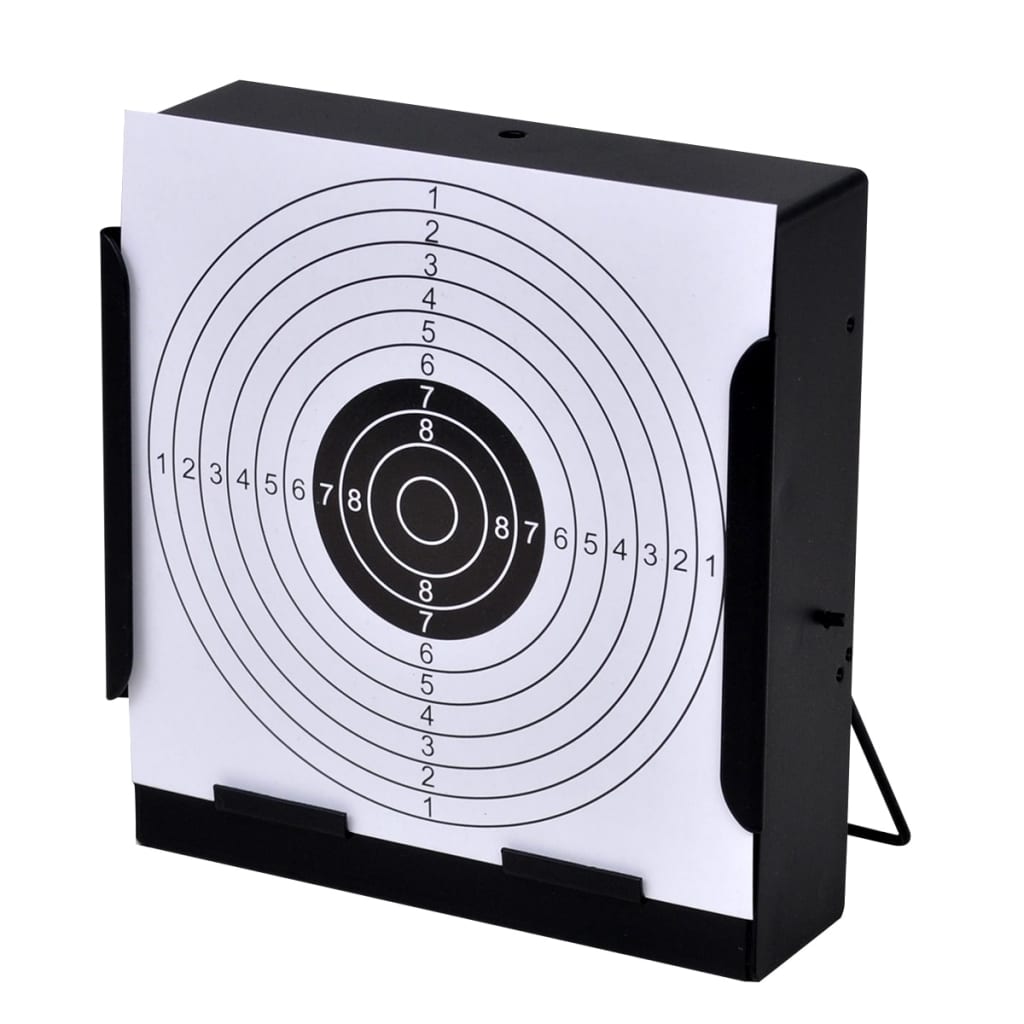 Suporte para alvo quadrado Vidaxl + 100 alvos (14 cm)