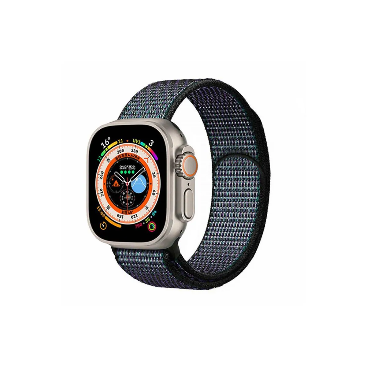 Nylon klokkerem Apple Watch Ultra 2 (49mm) - Glowing Grapes