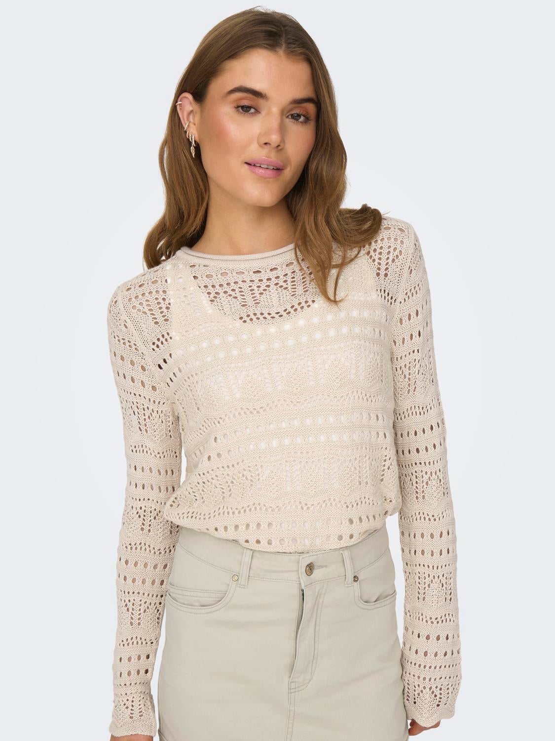 JDYSUN Strickpullover Tapioca