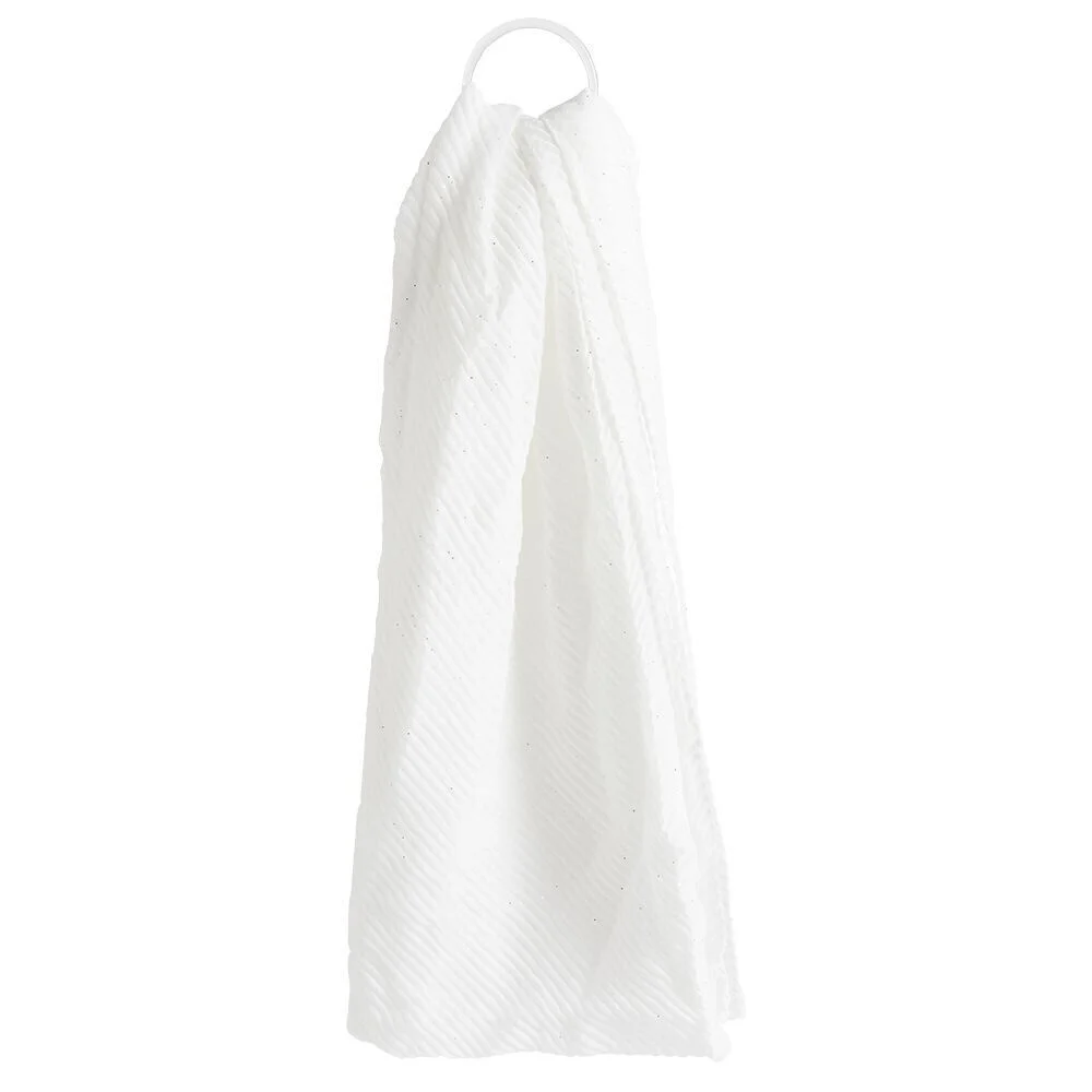 Foulard coton plissé blanc 70x180cm