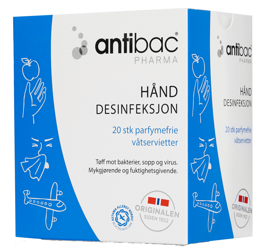 Antibac Pharma våtservietter 20 stk