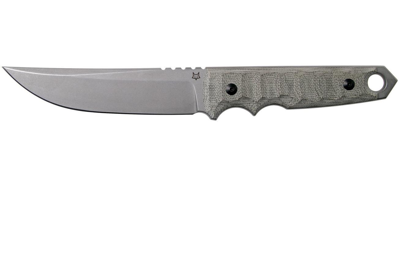 Fox Knives Ryu FX-634 MOD Green Canvas Micarta, vaststaand mes, Black Roc Knives design