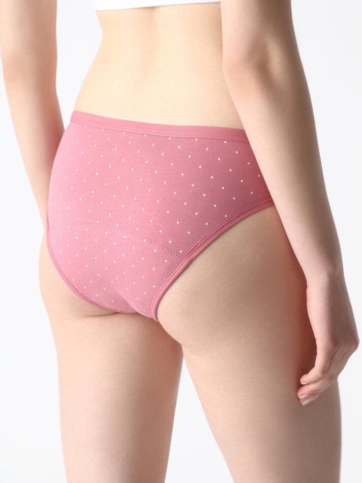 Pacote com 2 calcinhas menstruais de algodão - Rosa