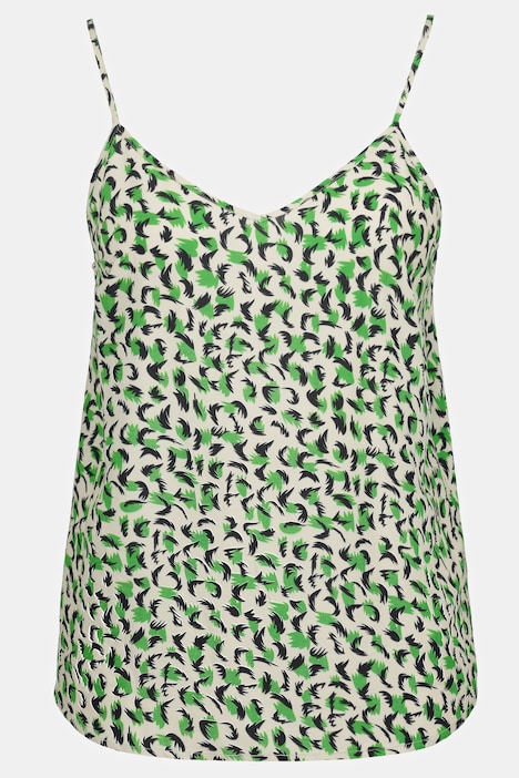 Top, Animal Print, V-Ausschnitt, Spaghettiträger