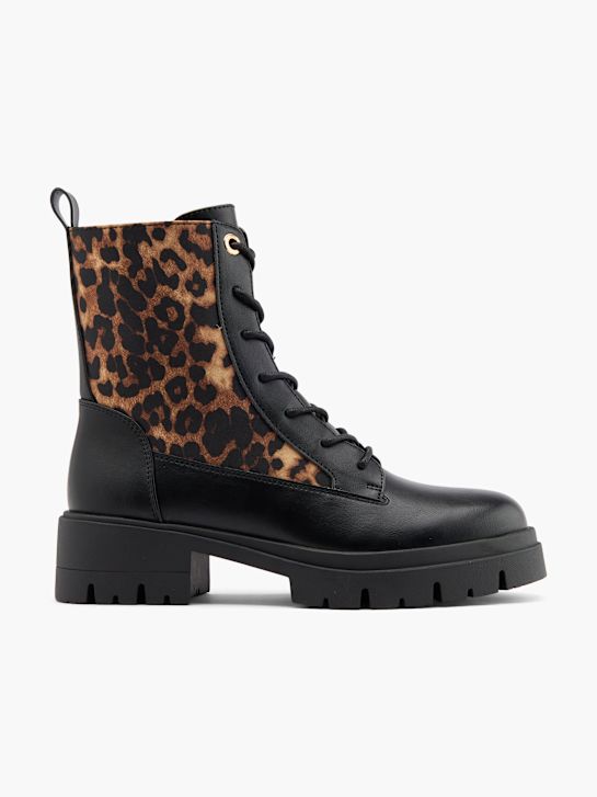 Catwalk Schnür-Stiefelette Schwarz