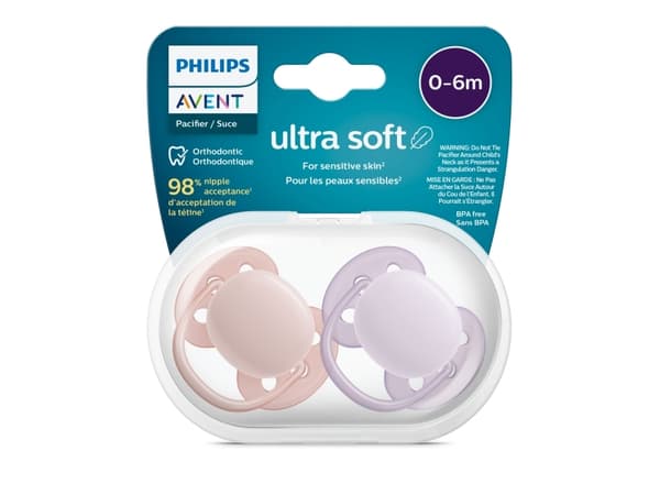 Philips AVENT ultra soft SCF091/31 smokk, Ultramyk, Ortodontisk, Silikon, Gutt/Jente