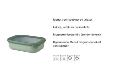 Multikom Cirqula rechthoekig 1000 ml - Vivid lilac