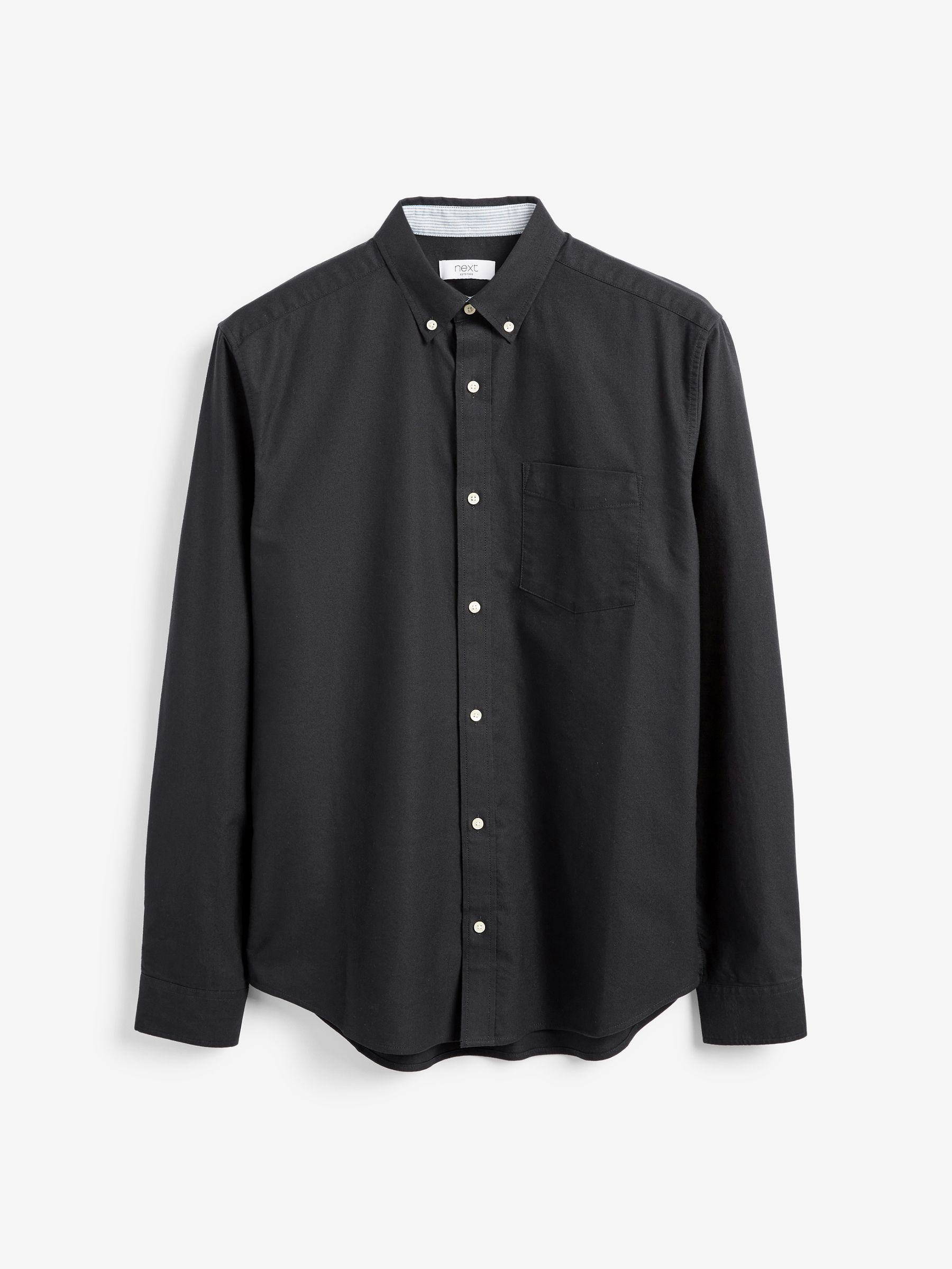 Zwart - Oxford-hemd met lange mouwen