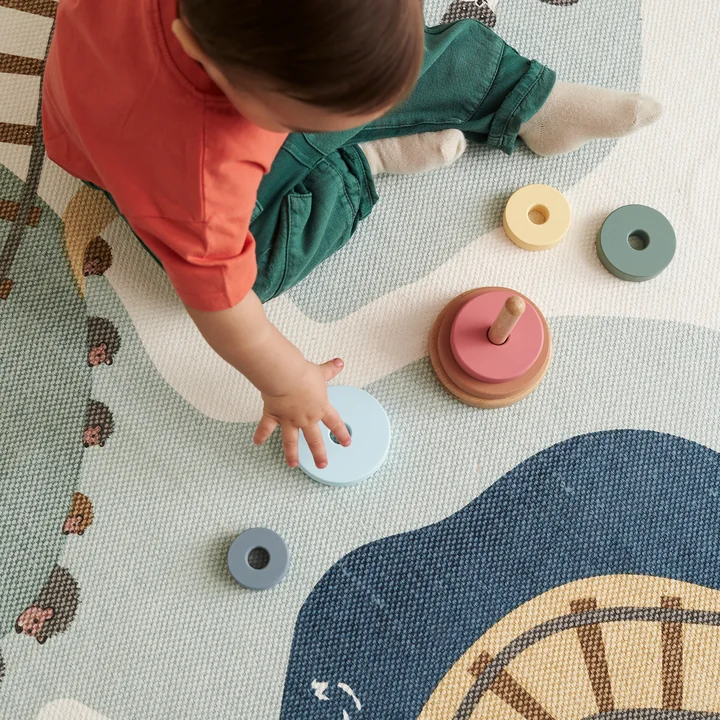 Kids Concept - Edvin Stapelringe, bunt (7er-Set)