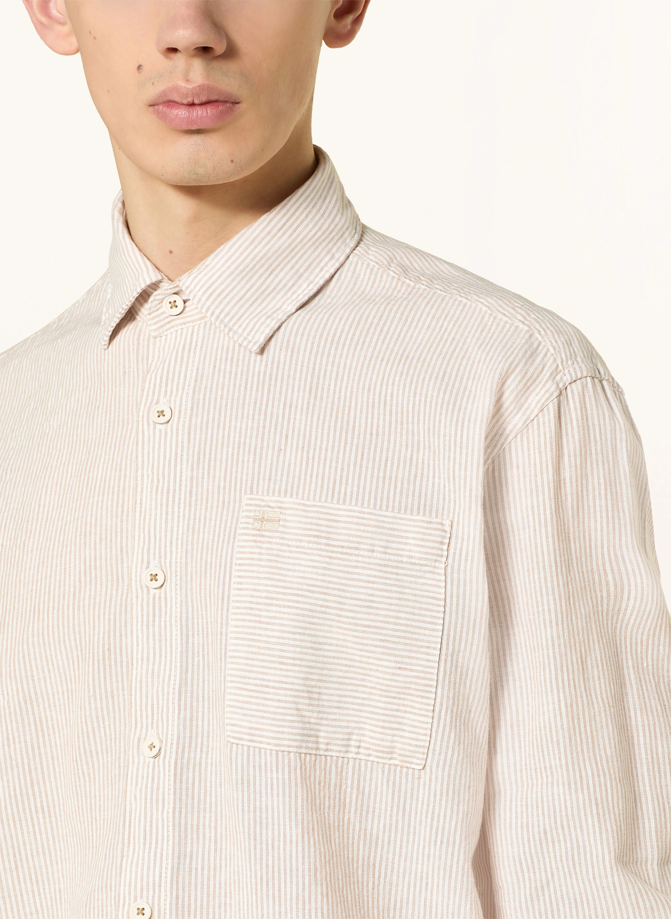 NAPAPIJRI Hemd BROLIO Comfort Fit mit Leinen