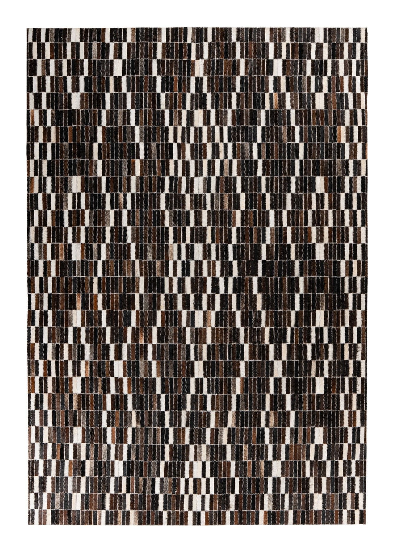 Vloerkleed 125 zwart wit Lavin