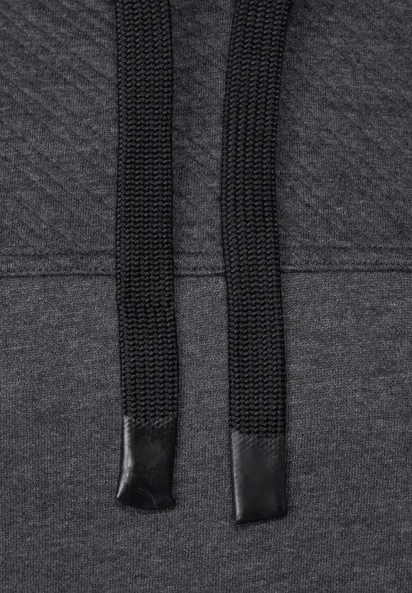 Pullover im Strukturmix - anthra grey melange