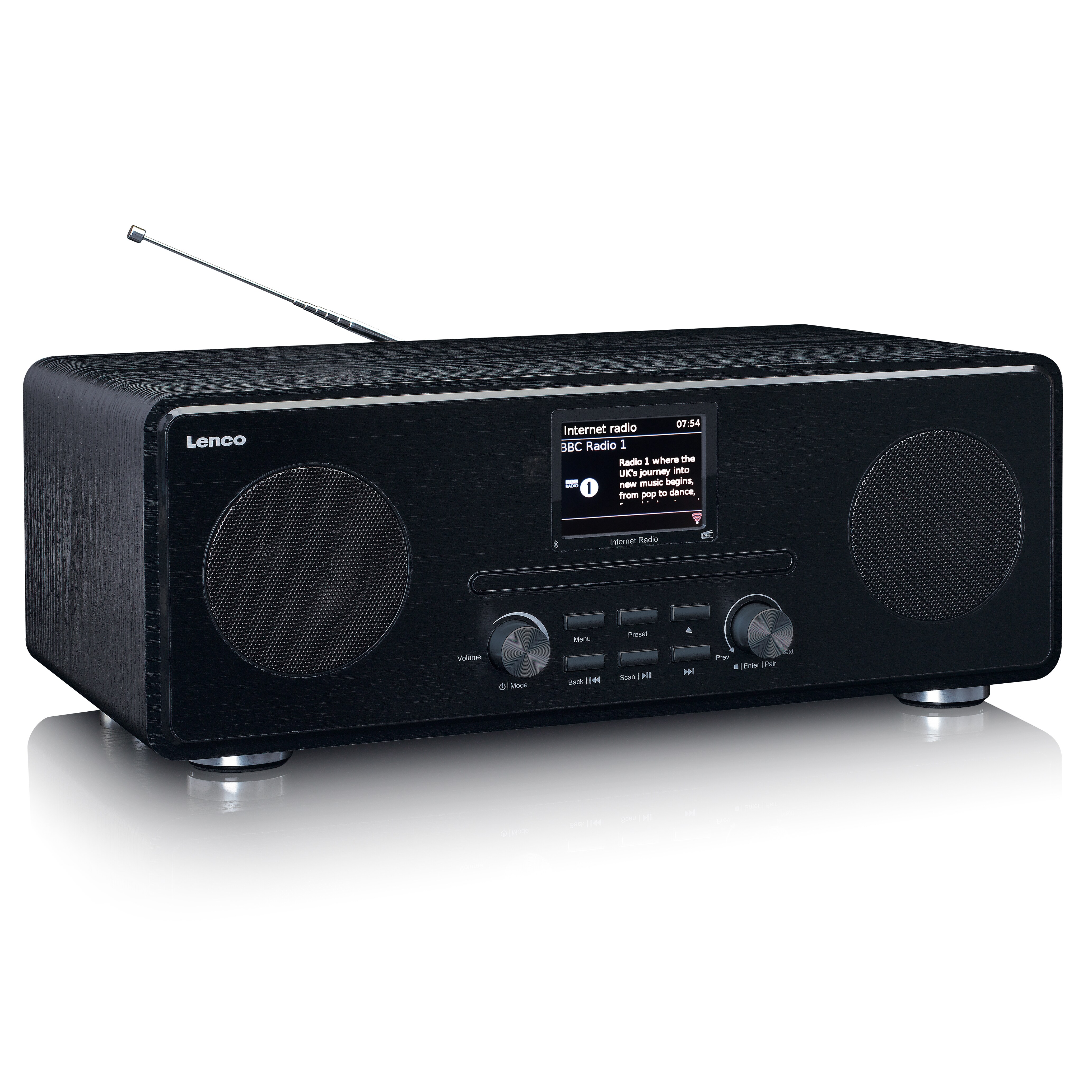 Lenco Internetradio DIR-260 mit DAB+, Bluetooth und CD-Player