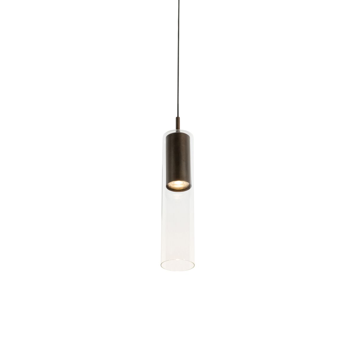 Modern railsysteem met 5 hanglampen donker brons 1-fase - Iconic Lloyd