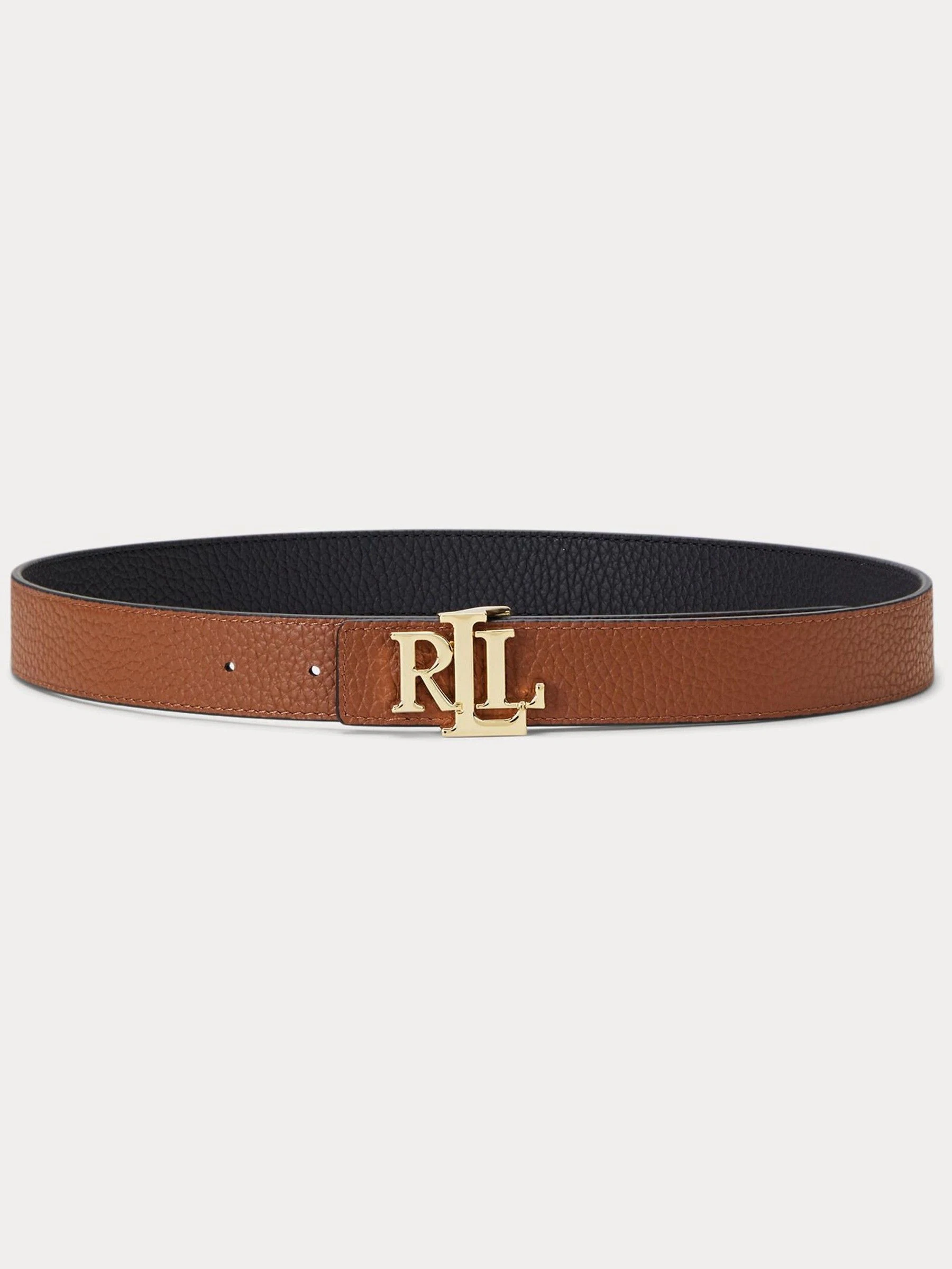 Lauren Ralph Lauren 2.5cm Logo Reversible Pebbled Leather Belt