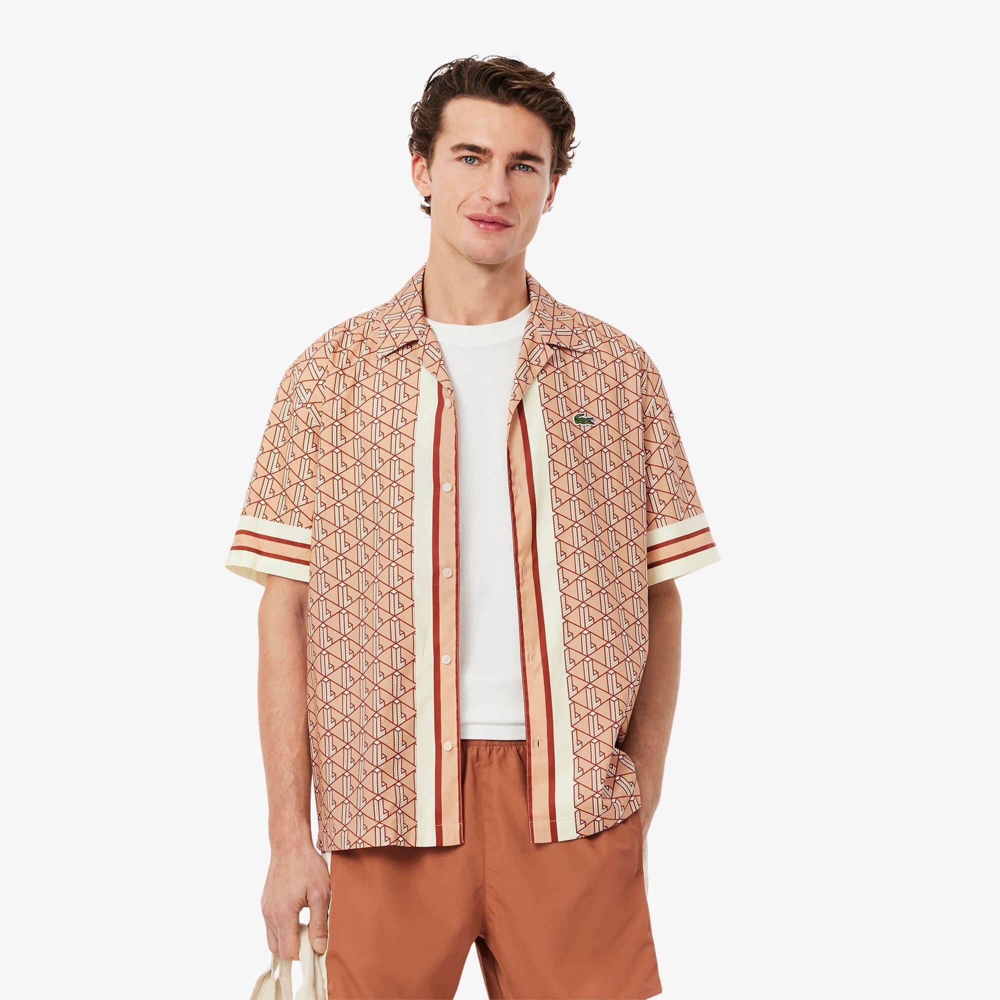Lacoste All Over Patterned Short Sleeve Shirt