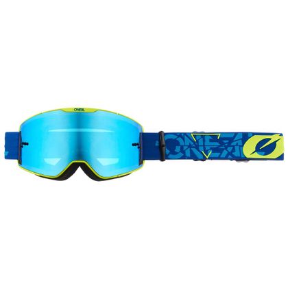 Masque cross O'Neal B-20 - STRAIN V.22 - BLUE NEON YELLOW IRIDIUM BLUE 2023 - Bleu / Jaune