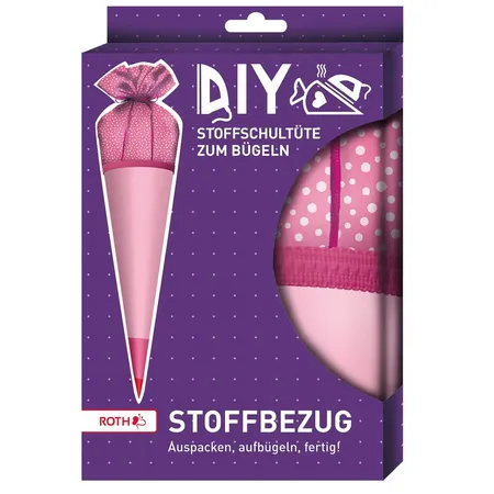 Roth Stoffbezug mit Satinschleife, rosa