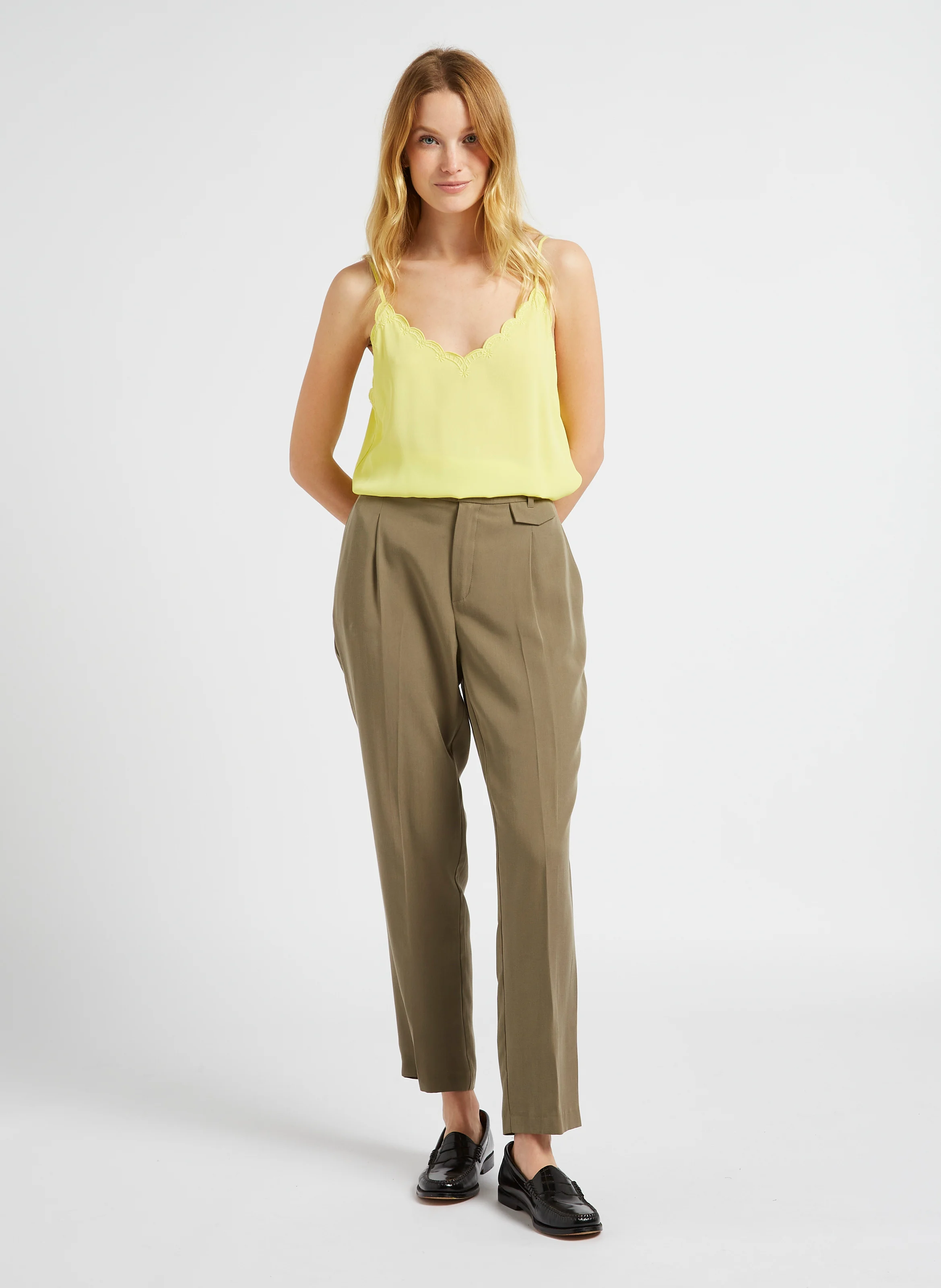 PACHA - Pantalon fluide à pinces | Vert