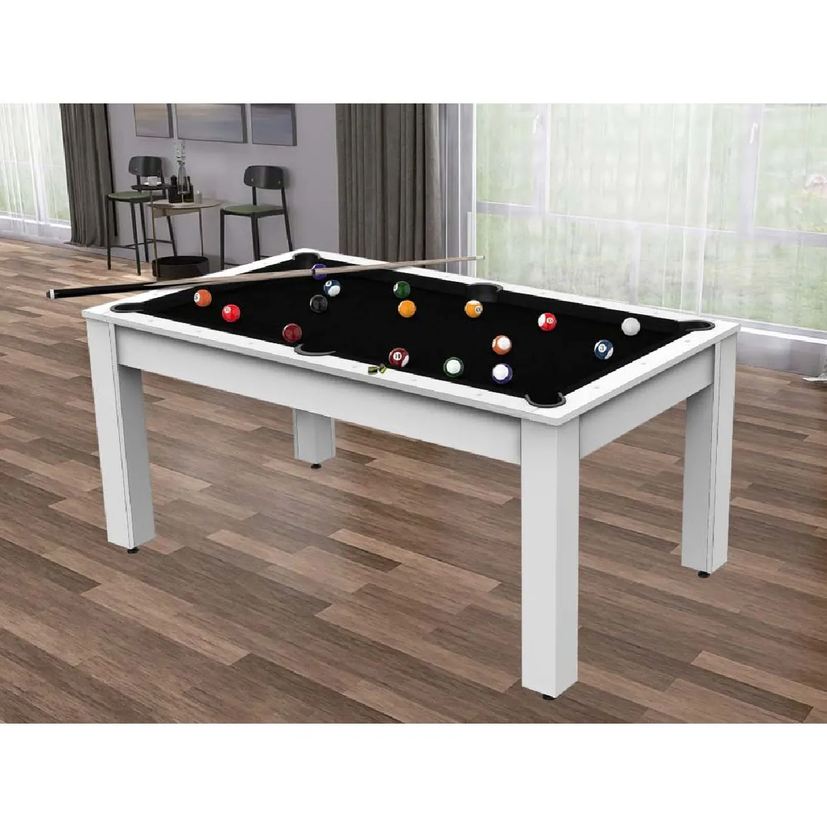 Jardindeco Texas - Blanc laqué et Noir