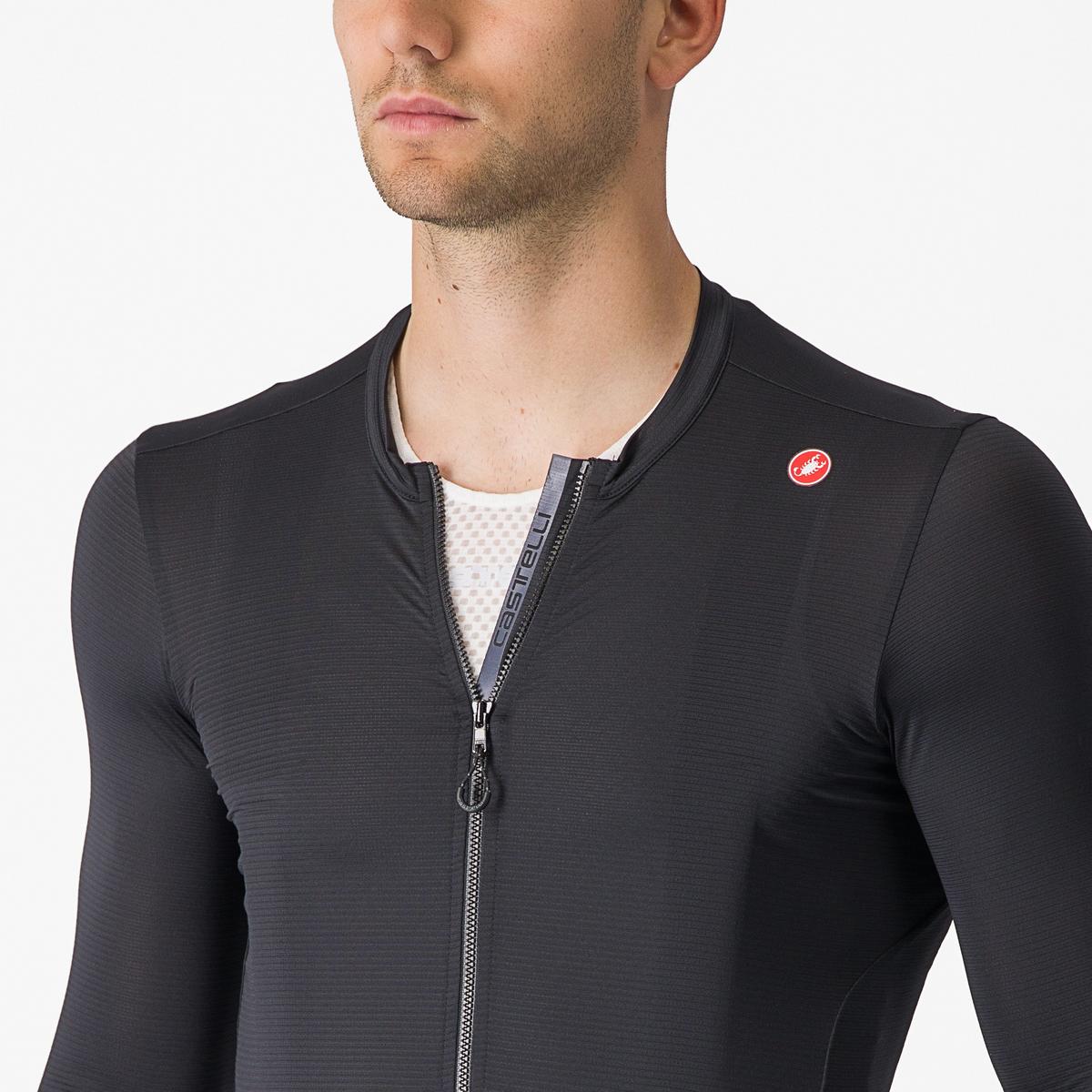 Castelli Espresso langærmet cykeltrøje sort/mørke grå