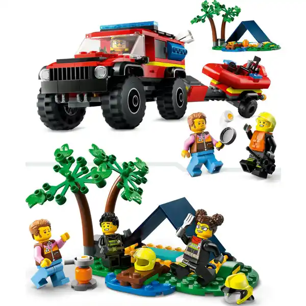 60412 Feuerwehrgeländewagen mit Rettungsboot