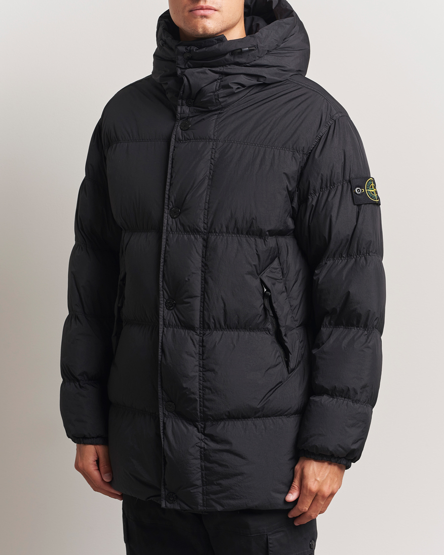Stone Island Crinkle Reps Down Parka Black