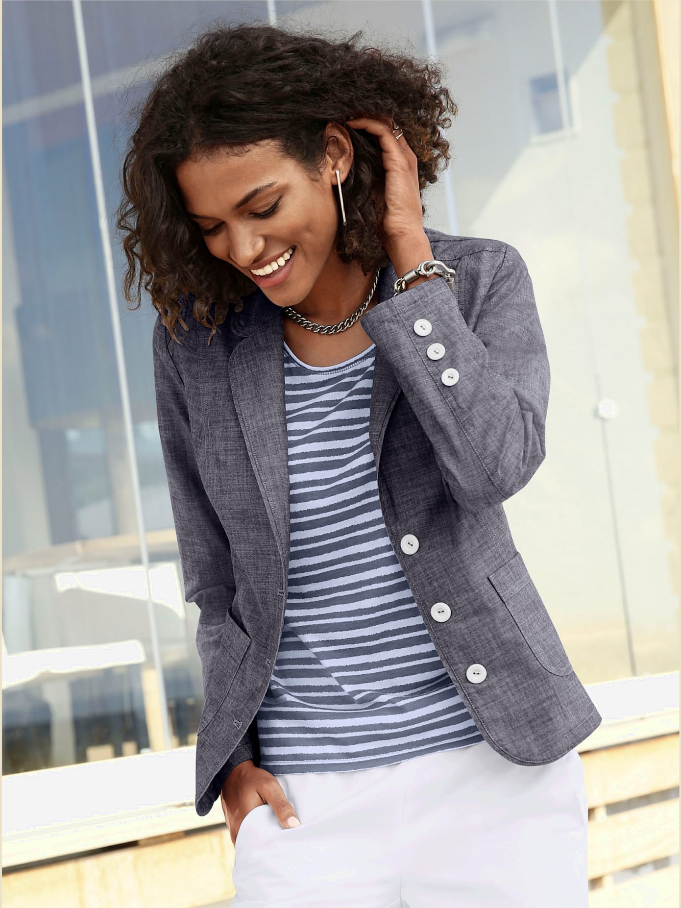 Blazer femme avec col à revers