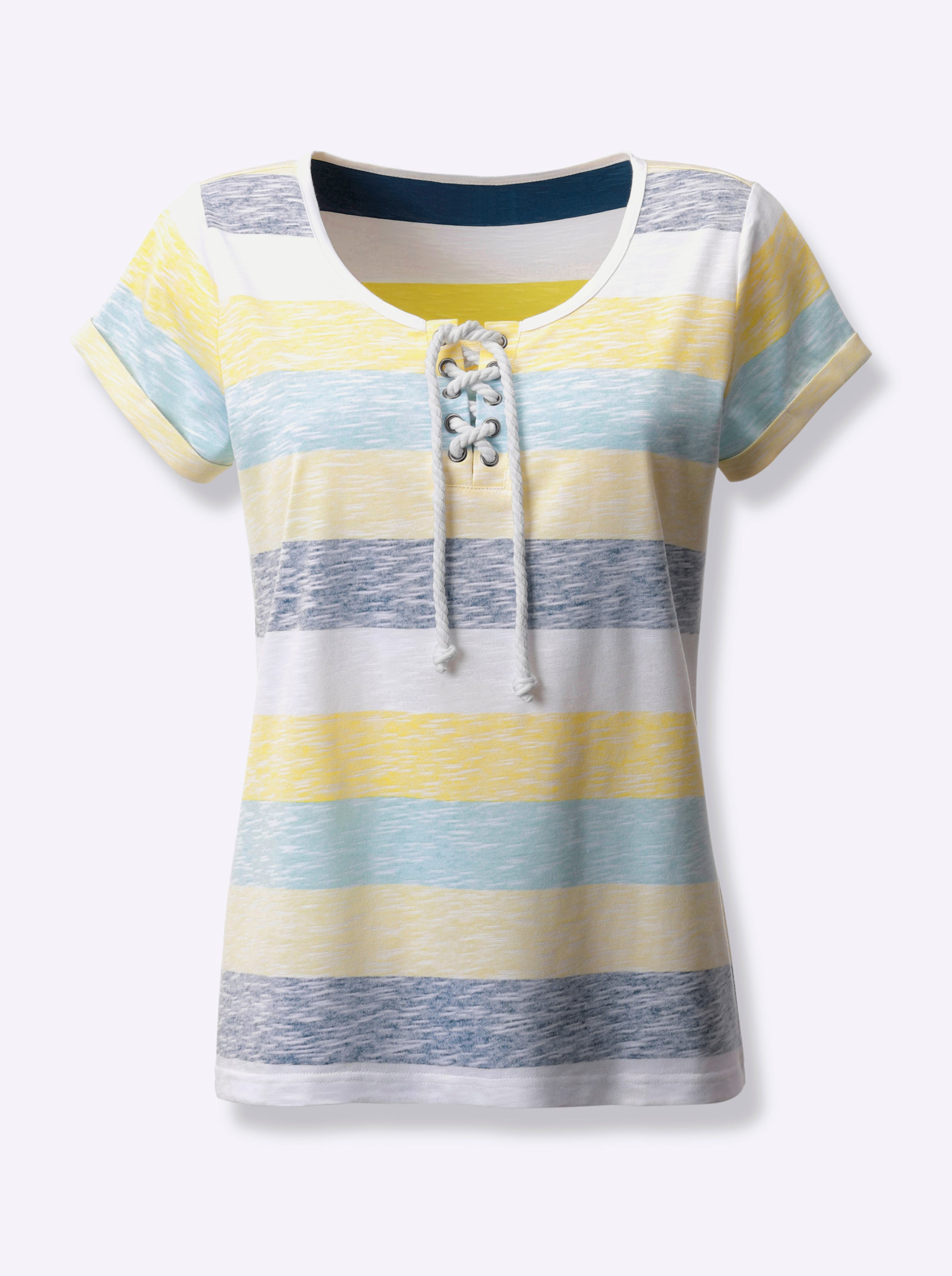Streifenshirt in zitrone-gestreift