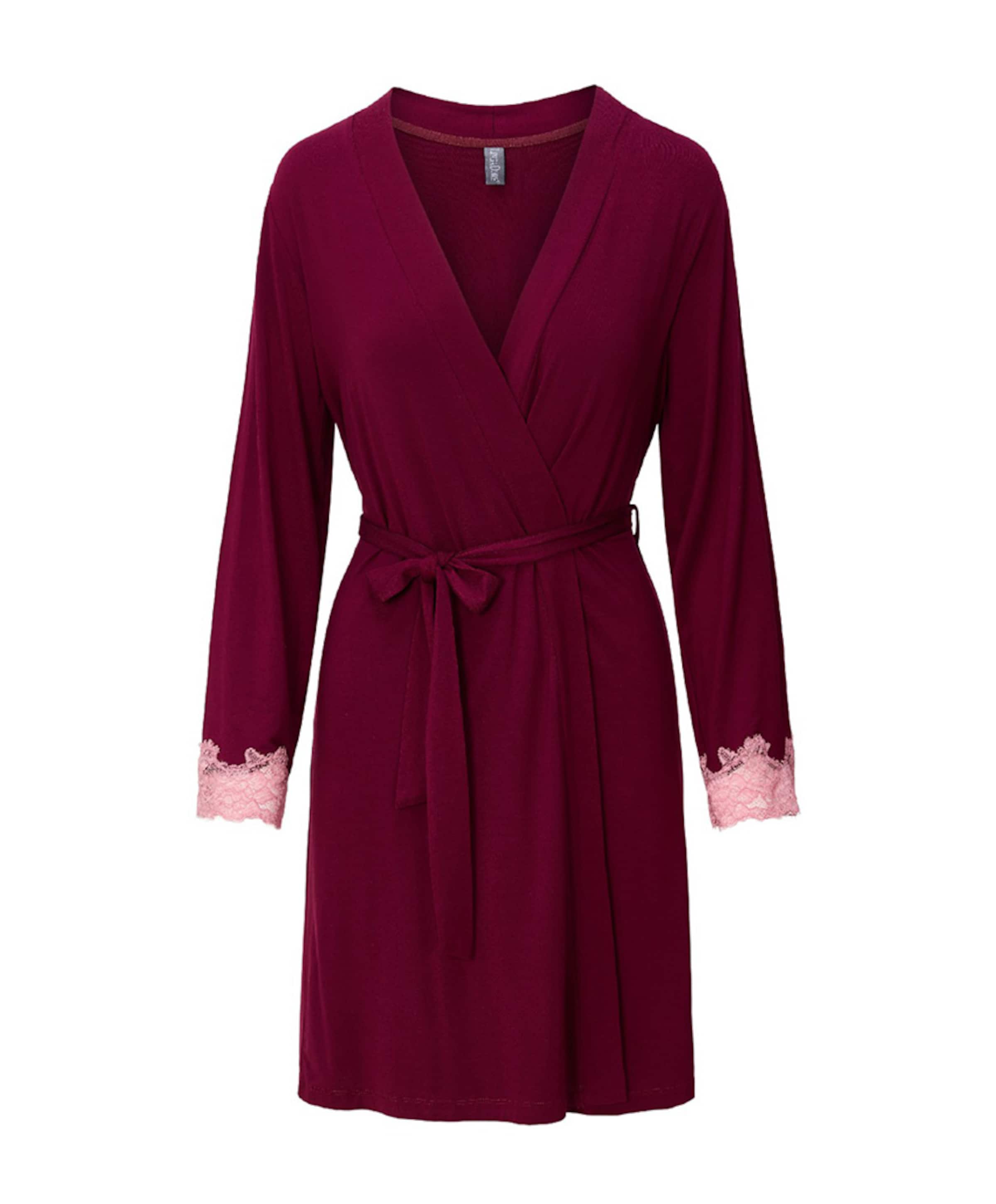 LingaDore Dames ochtendjas bordeaux