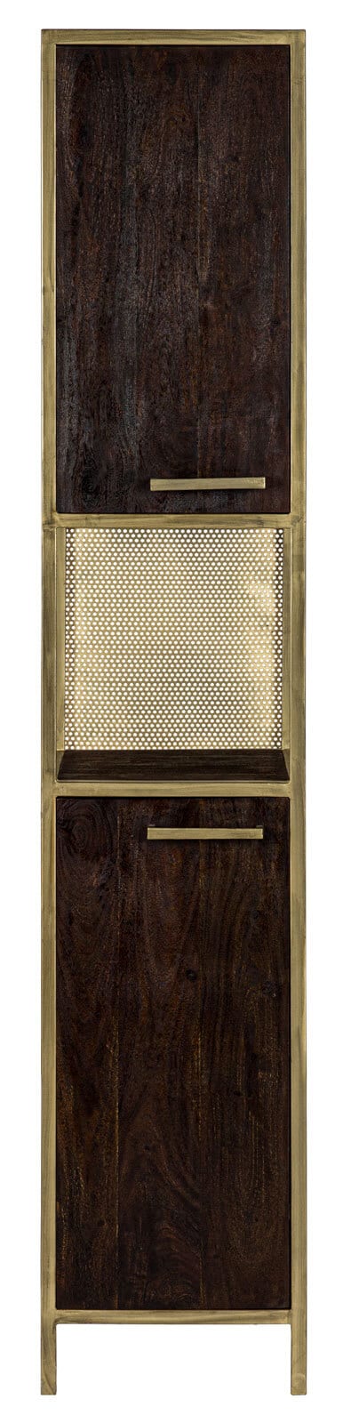 Hochschrank GOLDEN BATH 34,5 x 190 cm Braun/ Goldfarbig