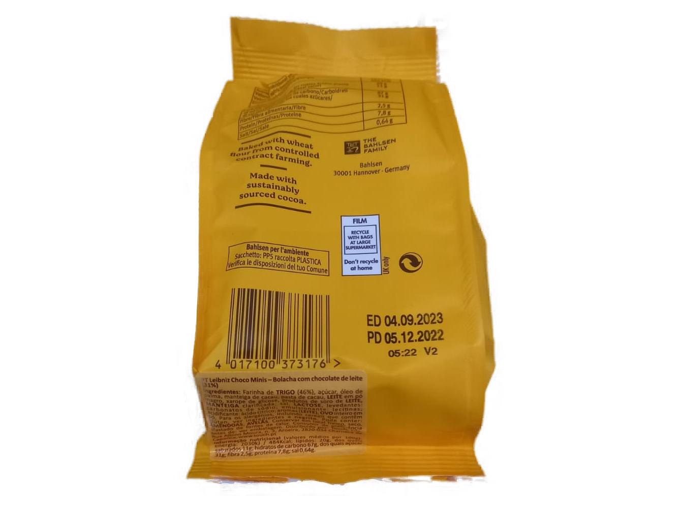BOLACHAS LEIBNIZ MINI CHOCOLATE 100G
