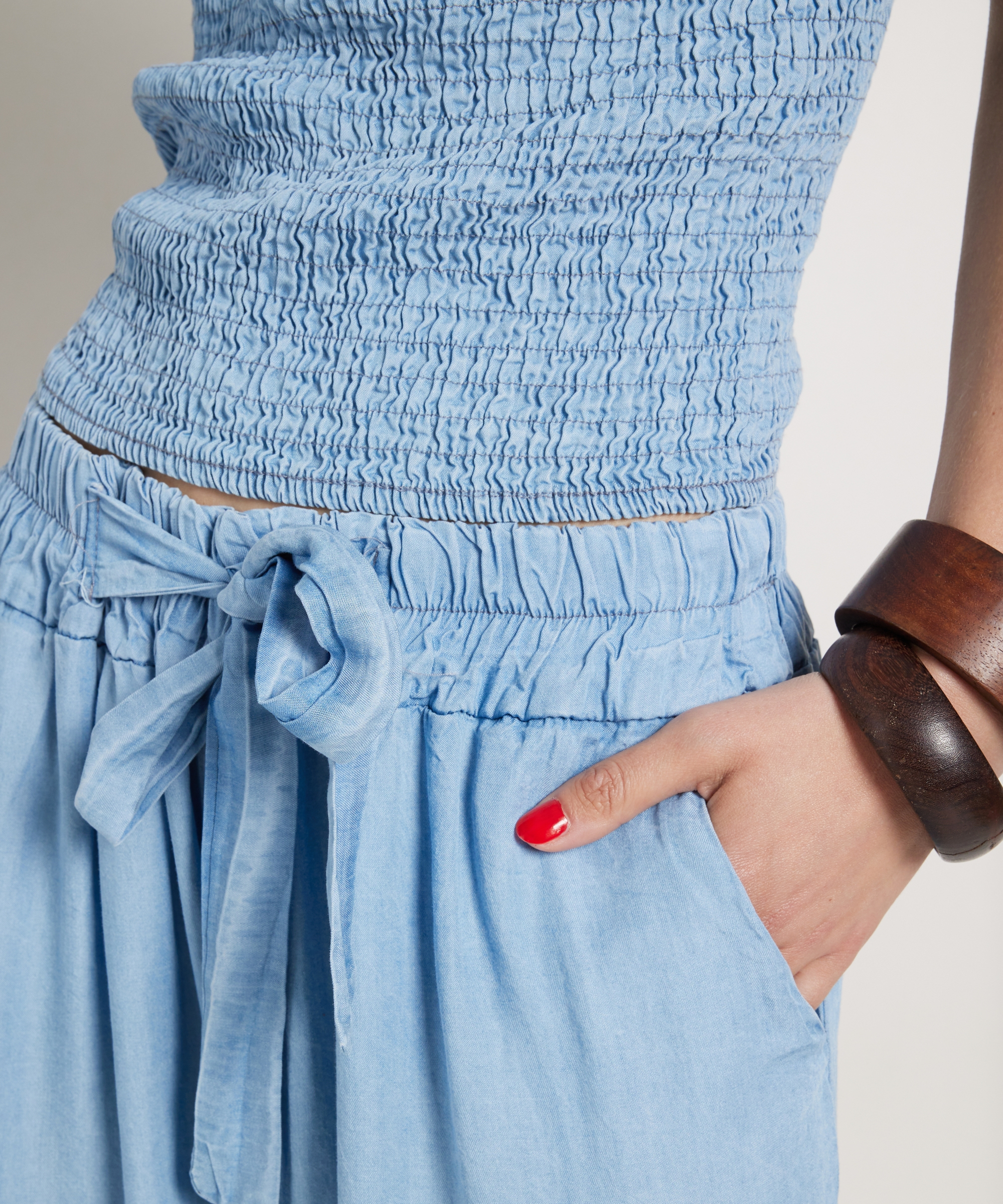 wide fit broek denimlook