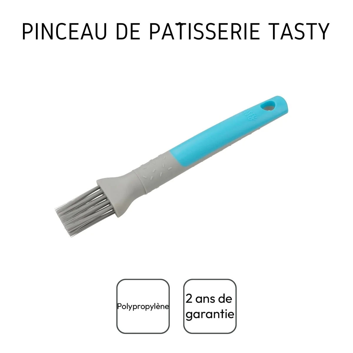 Pinceau à pâtisserie turquoise 24 cm en plastique Pâtisserie Tasty