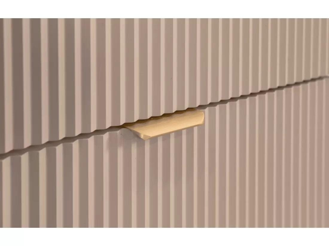 Meuble lavabo WENA, façades cannelées, Willy, 60x60x47 cm, Cachemire