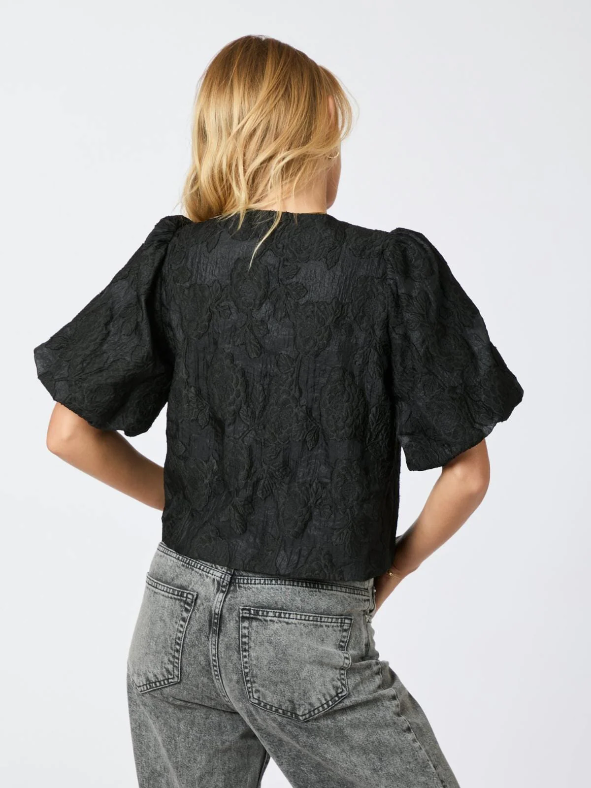 Neo Noir Aska Jacquard Blouse