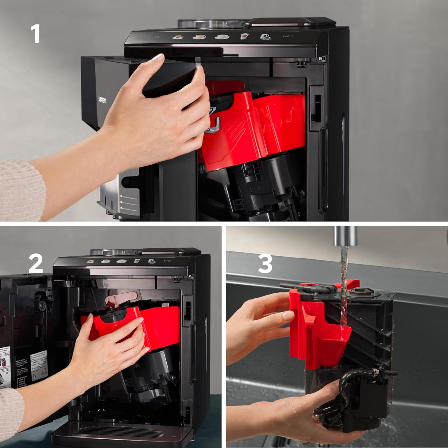 Siemens Kaffeevollautomat EQ500 TP511E19, App-Steuerung, Cold Brew, Vollfarbdisplay, Doppeltassenfunktion, autom. Dampfreinigung, einfache Wartung, schwarz
